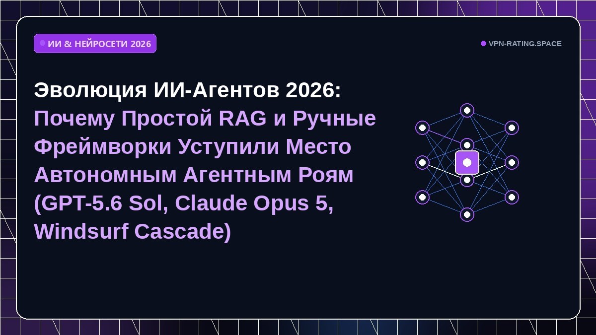 Эволюция ИИ-Агентов 2026: Почему Простой RAG и Ручные Фреймворки Уступили Место Автономным Агентным Роям (MCP, Claude Sonnet 5, Windsurf Cascade)
