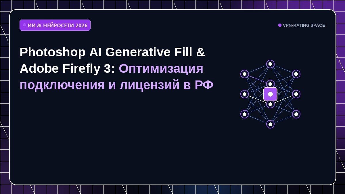 Photoshop AI Generative Fill & Adobe Firefly 3: Оптимизация подключения и лицензий в РФ