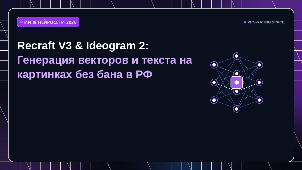 Recraft V3 & Ideogram 2: Генерация векторов и текста на картинках без бана в РФ