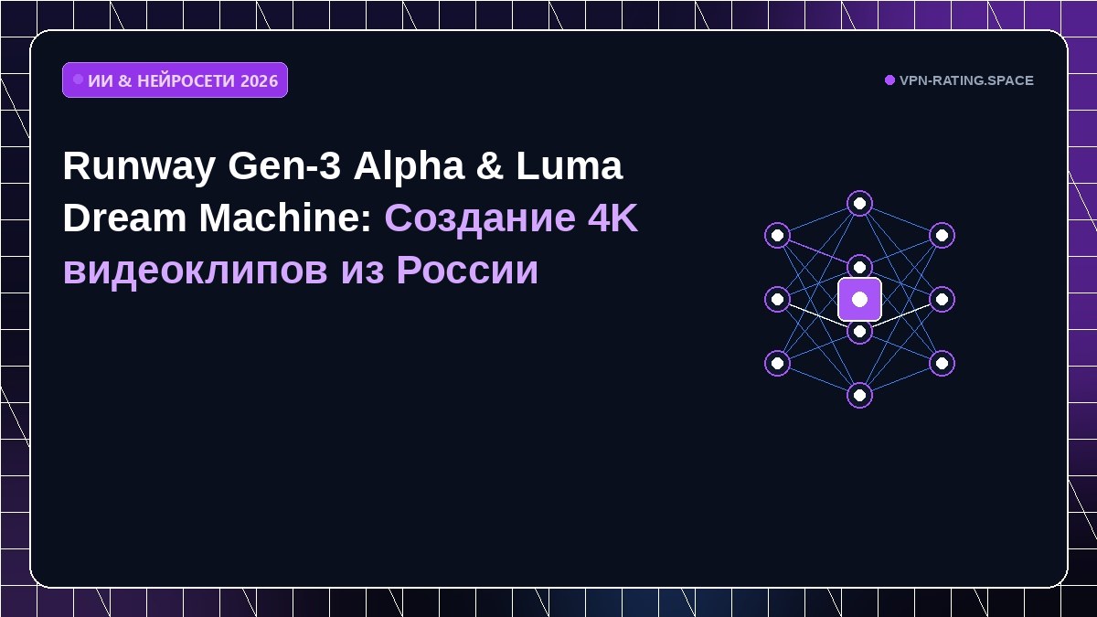 Runway Gen-3 Alpha & Luma Dream Machine: Создание 4K видеоклипов из России