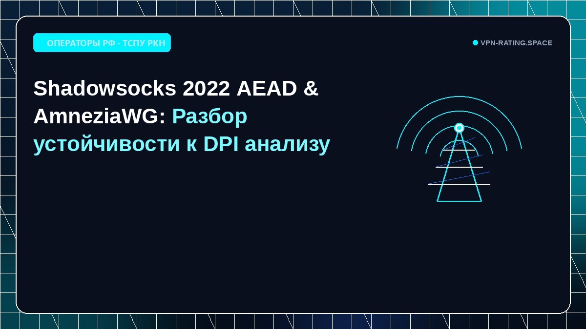 Shadowsocks 2022 AEAD & AmneziaWG: Разбор устойчивости к DPI анализу
