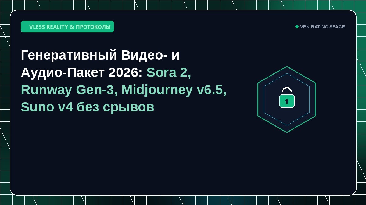 Генеративный Видео- и Аудио-Пакет 2026: Sora 2, Runway Gen-3, Midjourney v6.5, Suno v4 без срывов