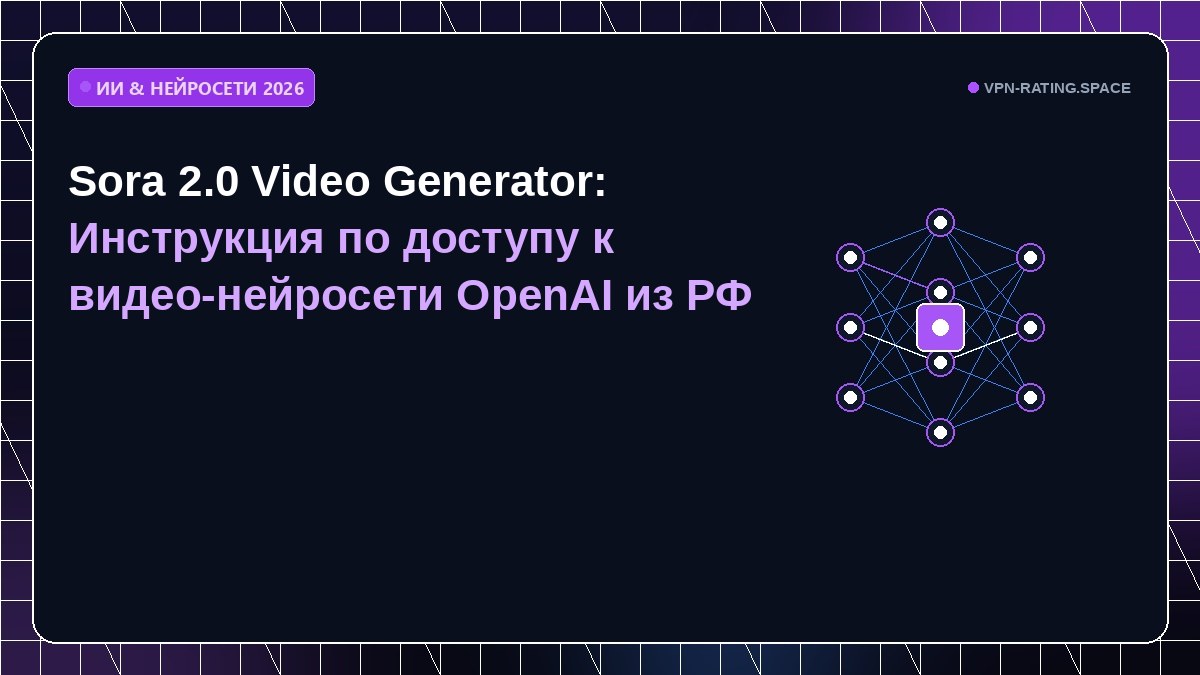 Sora 2.0 Video Generator: Инструкция по доступу к видео-нейросети OpenAI из РФ