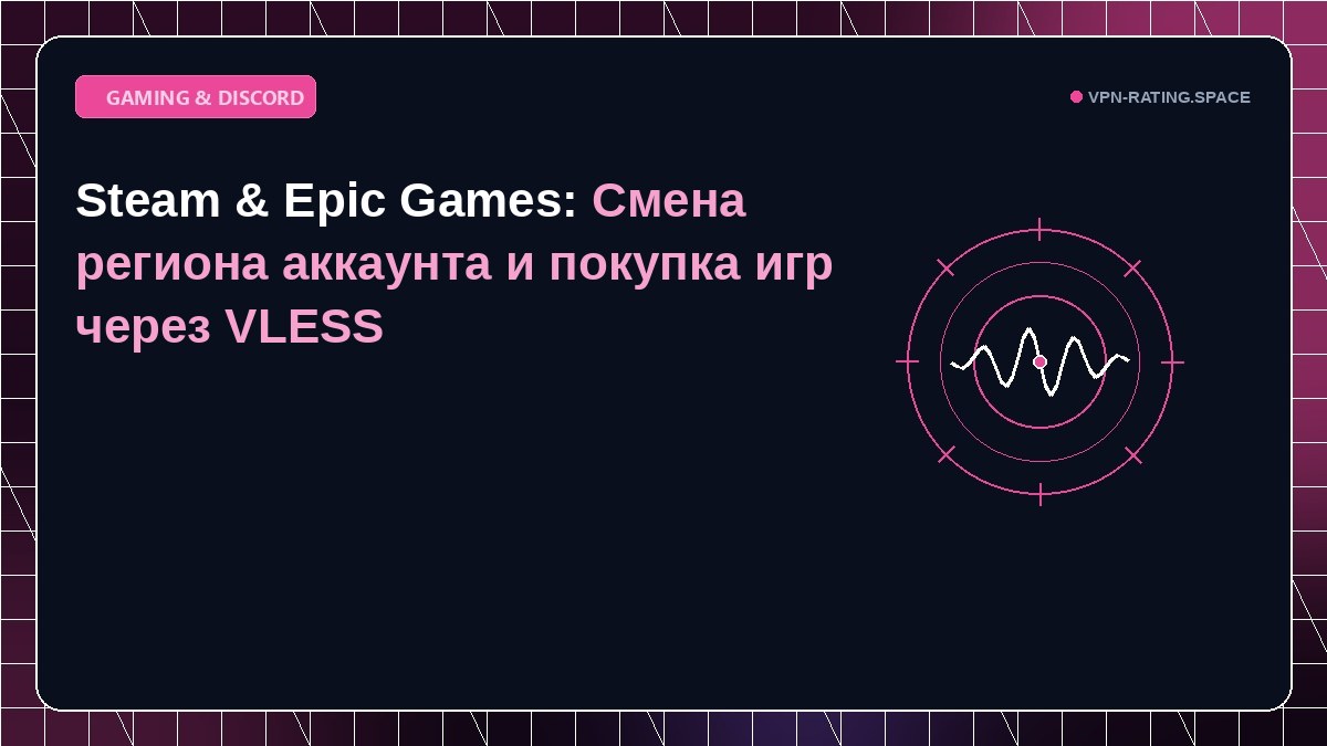 Steam & Epic Games: Смена региона аккаунта и покупка игр через VLESS