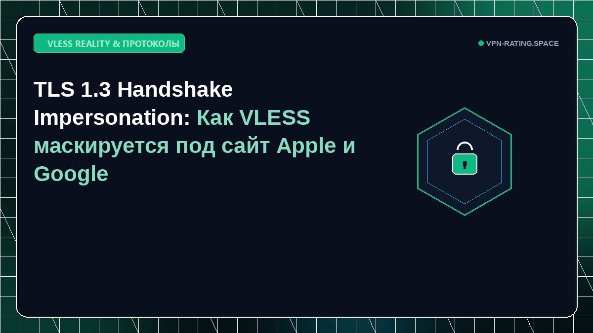 TLS 1.3 Handshake Impersonation: Как VLESS маскируется под сайт Apple и Google