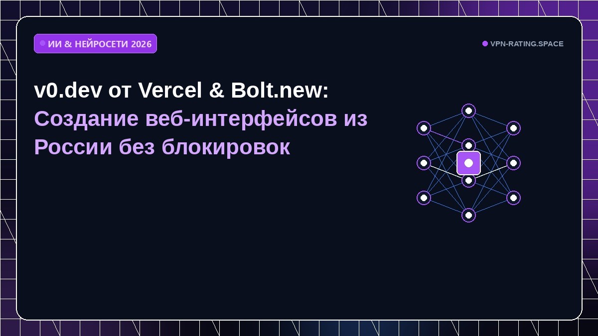 v0.dev от Vercel & Bolt.new: Создание веб-интерфейсов из России без блокировок