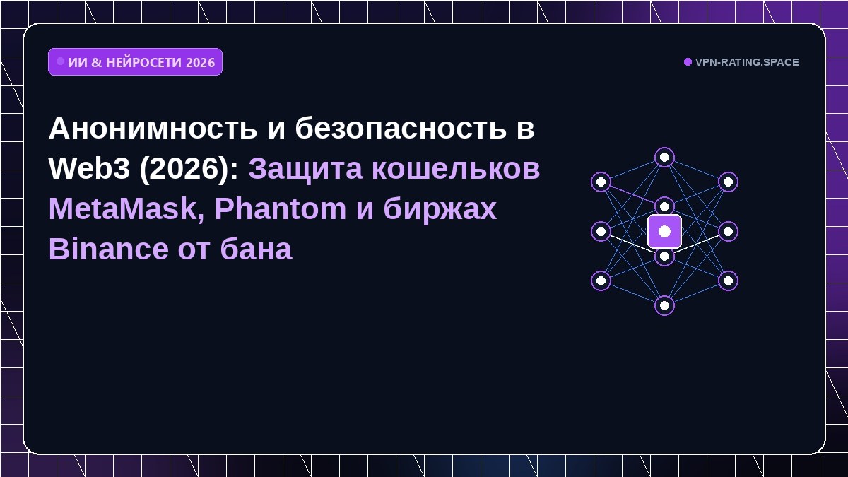 Анонимность и безопасность в Web3 (2026): Защита кошельков MetaMask, Phantom и биржах Binance от бана